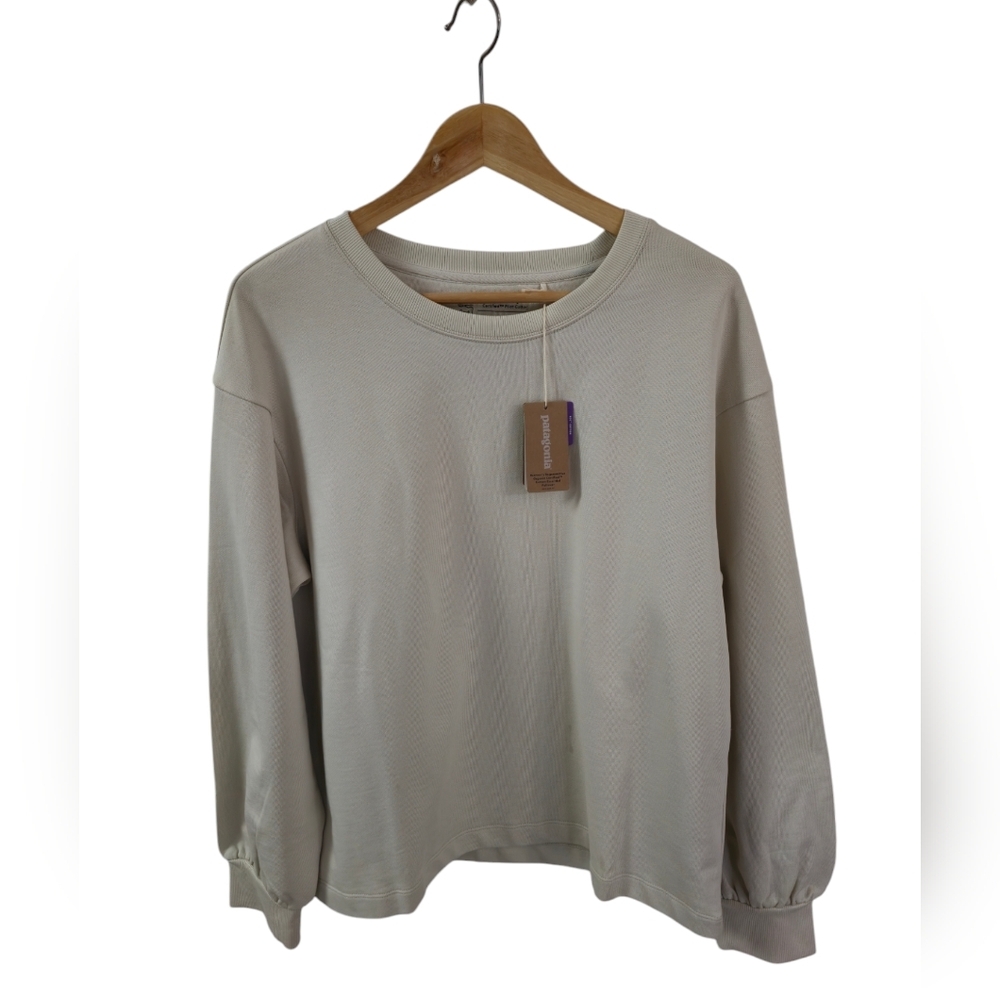 NWT Patagonia Women's Regen Organic Cotton Essential Pullover Beige Size Medium